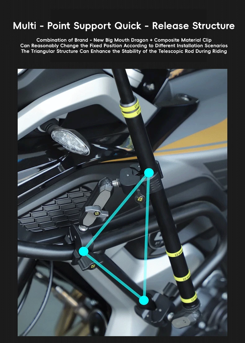 product factory supply adjustable action sports mount motorcycle action camera accessories sports camera riding mount for riding-9