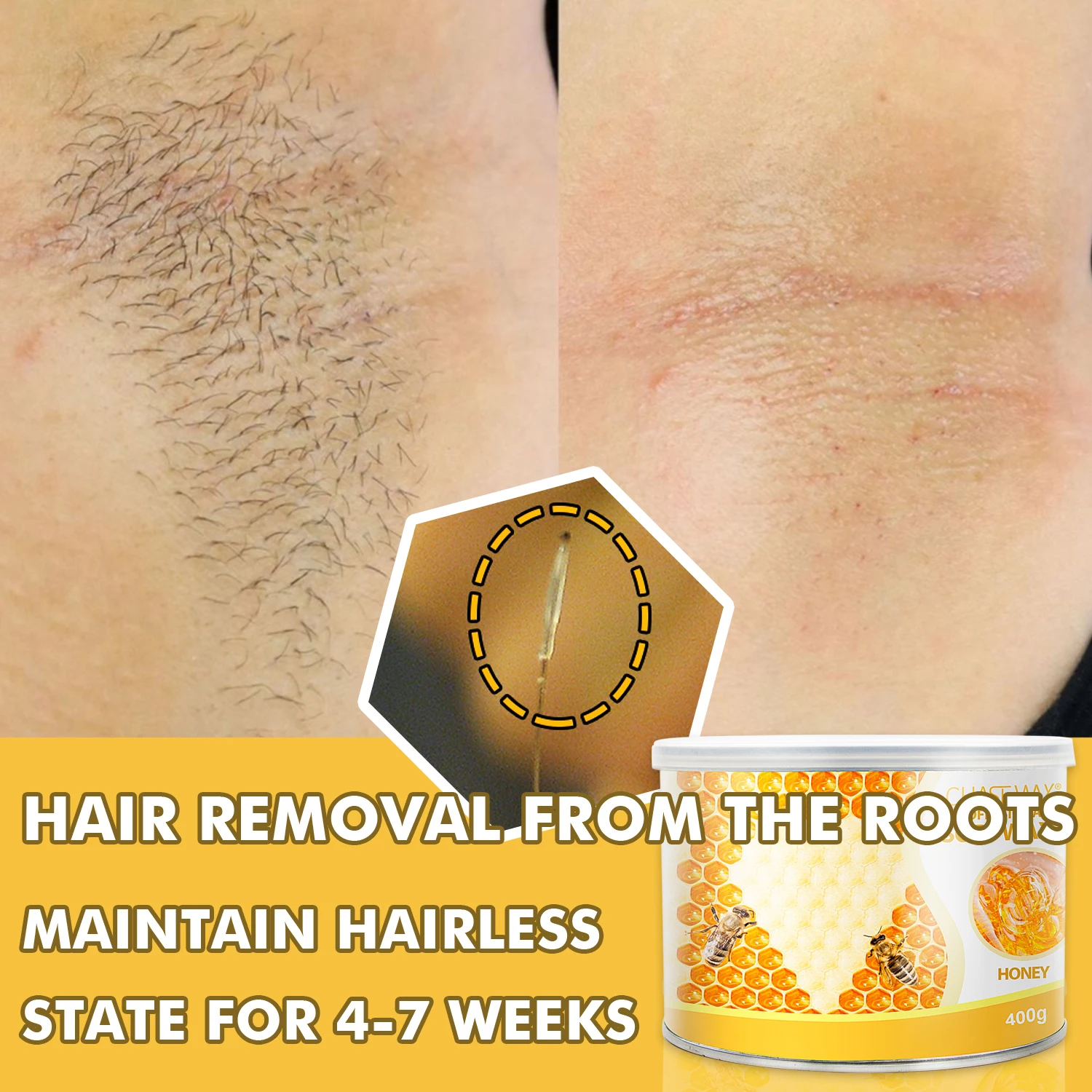 Chase Wax 400g Private Label Depilatory Wax Hair Removal Honey Soft Wax