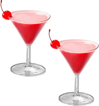 5/10pcs Durable Tall & Short Martini Glasses, Ideal For Desserts, Wine,  Cocktails, Reusable For Home, Bar, Party, And Restaurant Use