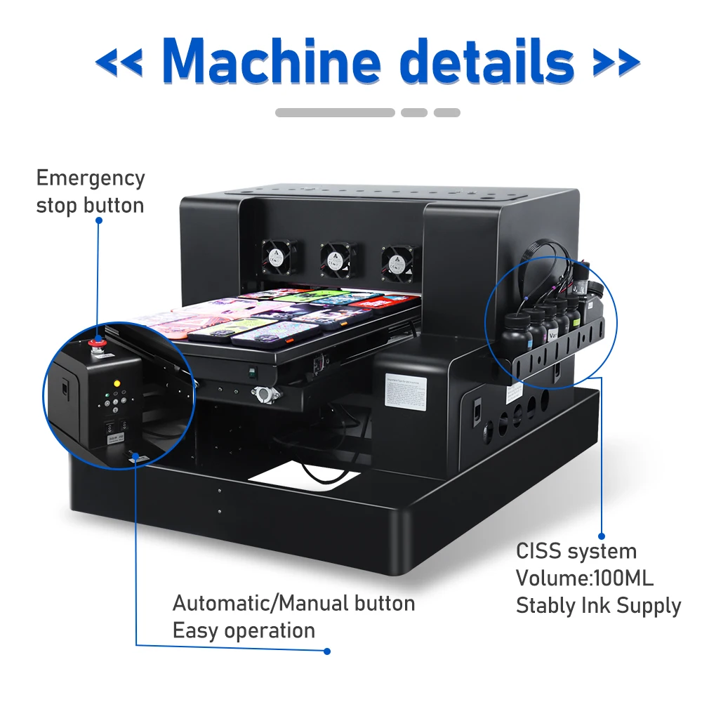 UV Printer Badge Machine Button Pin Maker, Badge Maker Printing Machine with 25-75mm Mould for Choice