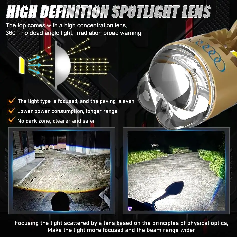 T8 Pro LED H4 Projector Bulb H4 Mini LED Laser Lens Retrofit 150W Canbus Auto LED Lights H4 LED Headlight Projector