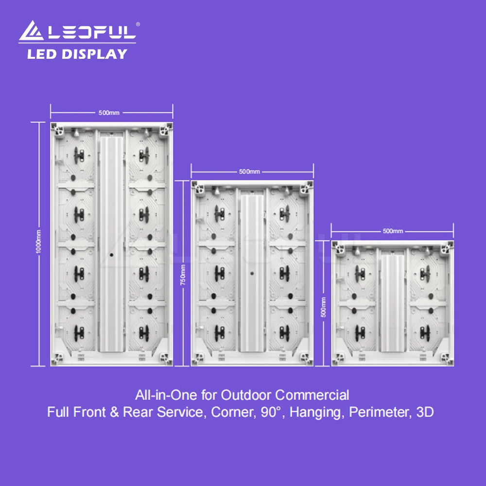 250x250 LED Module Customized High Brightness P3.9 P2.9 P2.6 P1.9 Small Pitch UHD 3D Outdoor Commercial Advertising LED Display