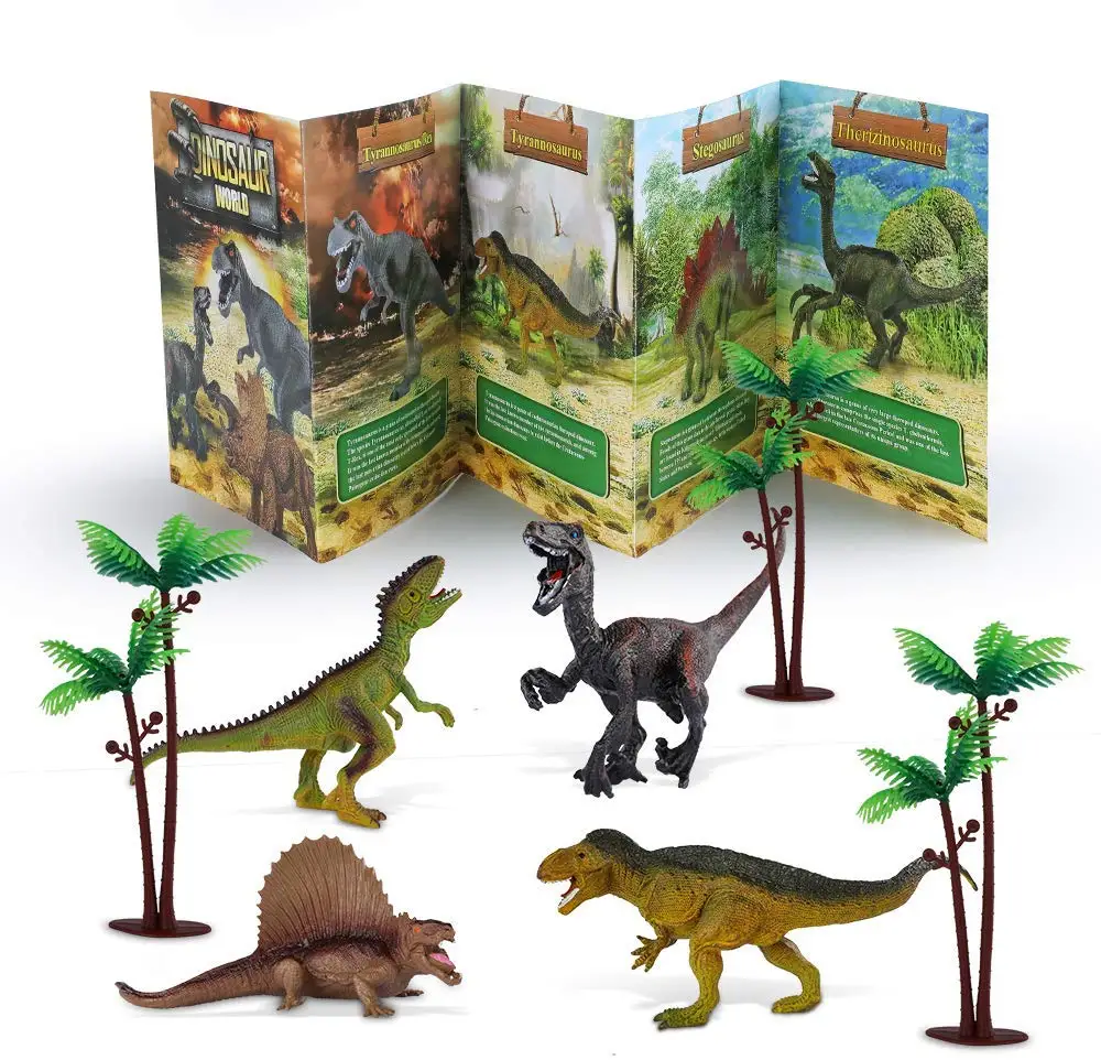 Atividade de figura de brinquedo de dinossauro jogar tapete educacional  realista Dino Playset