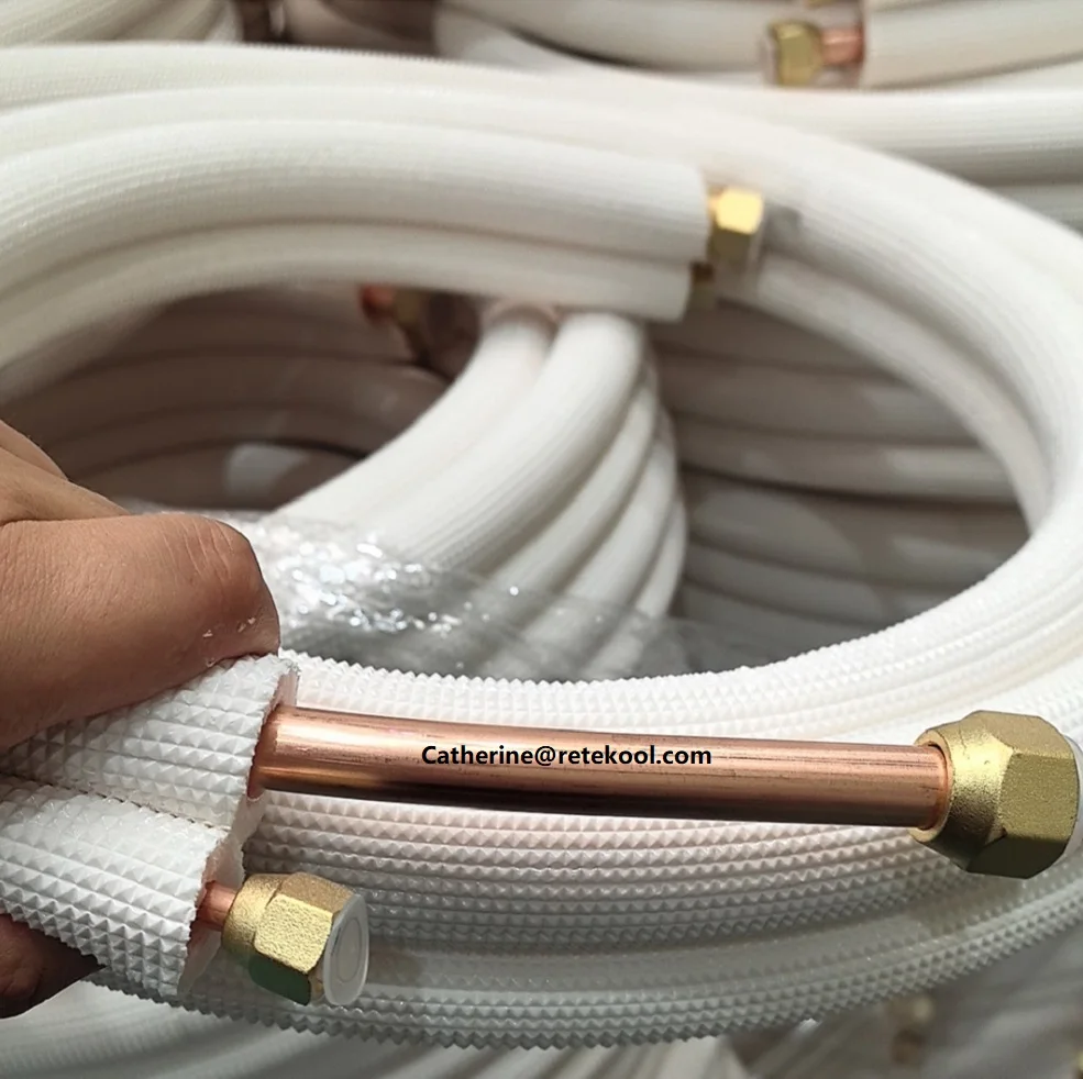 Split Line Set Insulated air Conditioner Copper Pipe for air Conditioners Copper Line Set air Condition Installation Kit