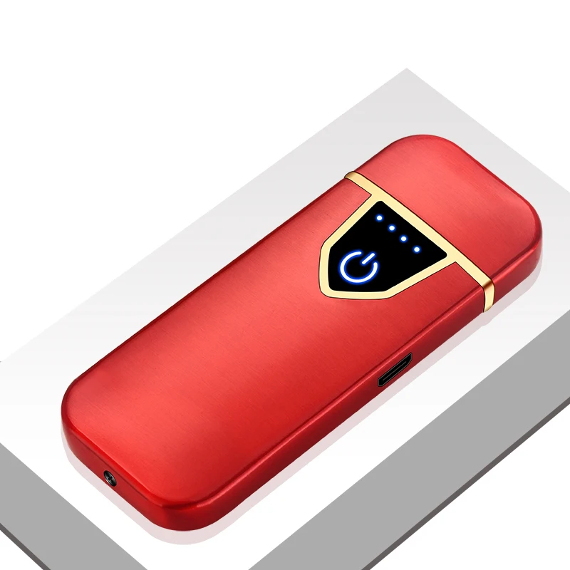 smart cigarette lighter Electronic Smart USB Rechargeable Metal Cigarette Lighter Cool Electric  Portable Dual Sided Ignition Windproof Flameless Lighter