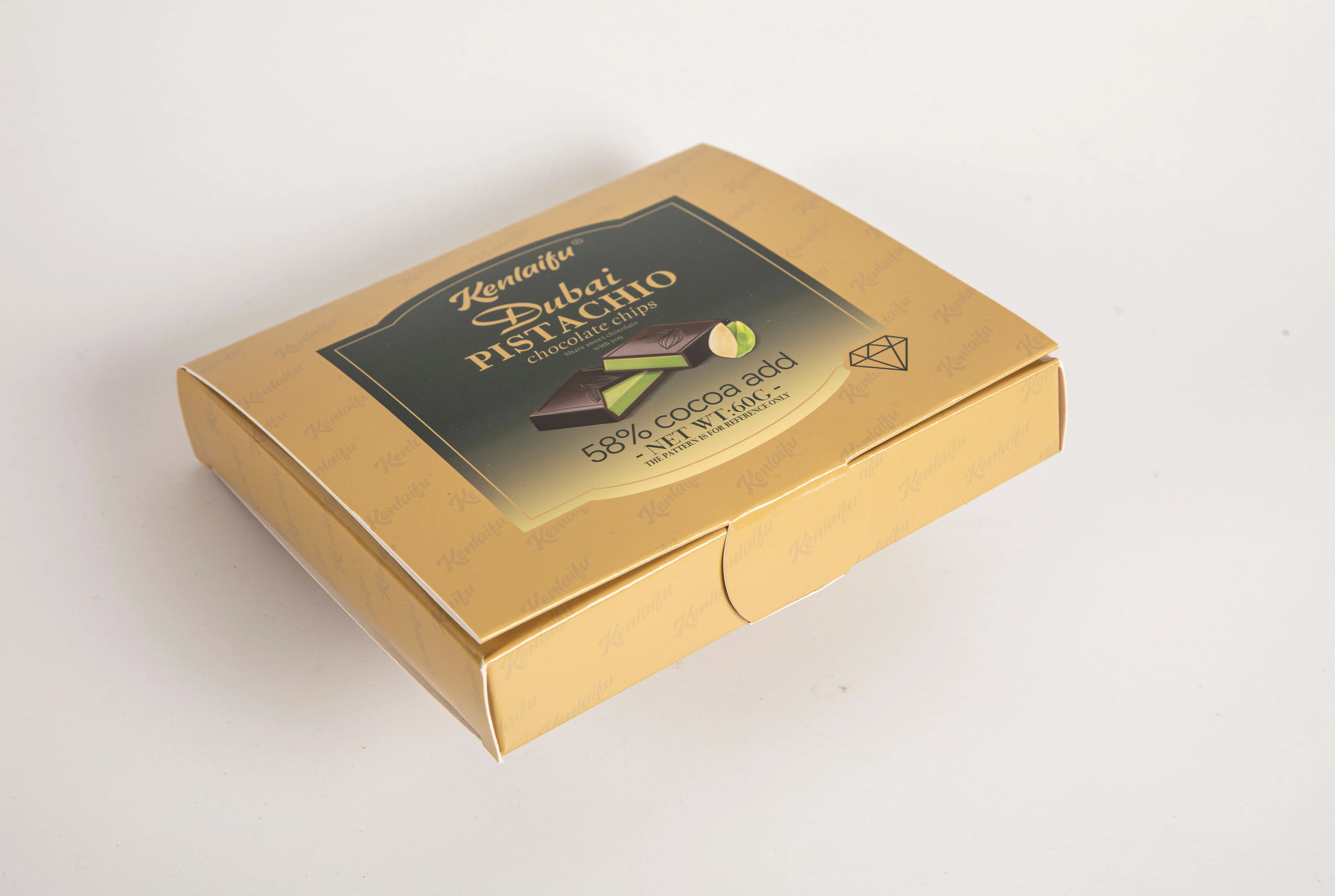 KENLAIFU Halal Premium Solid Melty Pistachio Bittersweet Chocolate