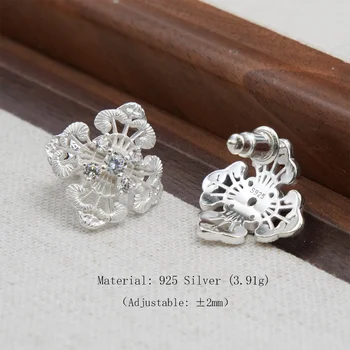 New High Quality Hand Made Earrings Lace Cross 925 Sterling Silver Stud Earrings Daily Jewelry Gift