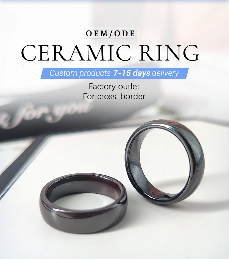 Hot Sale Custom R Ceramic Rings Colorful Jewelry Ring 6mm Ceramic Ring