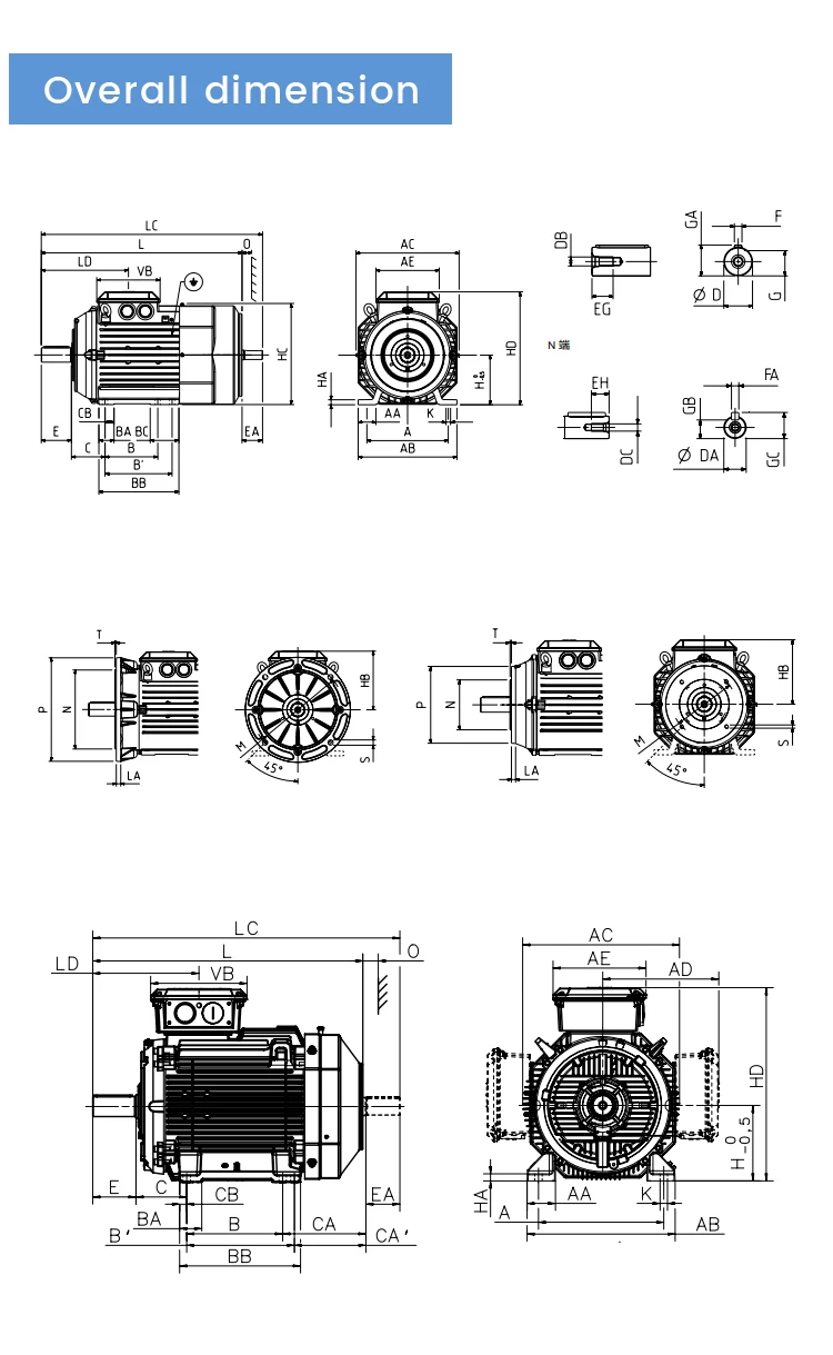 ABB Ac 20kW Electric Motors Brushless Dc Motor Permanent Motor