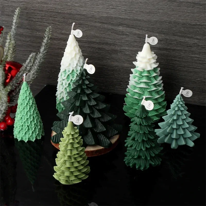Christmas Tree Series Cedar Silicone Candle Mold Eco-friendly Reusable DIY Fragrance Modern Simple Style Decorative supplier