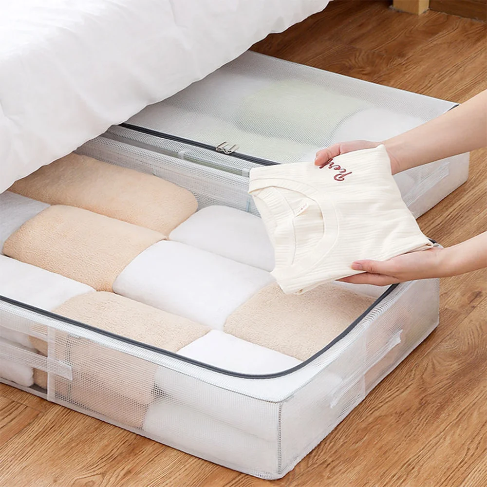 Underbed Storage Boxes Lid Bins Acrylic Fabric Storage Containers Under Bed Bags For Shoes