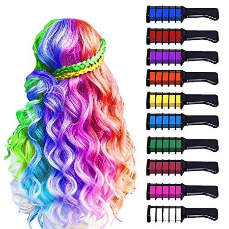 Hair Chalk For Girls And Boys 12 Colors With Black And Brown Washable  Temporary Hair Color For Kids,Great Birthday Gift For Girl - Buy Hair Dye,Washable  Hair Chalk,Hair Chalk Product on 