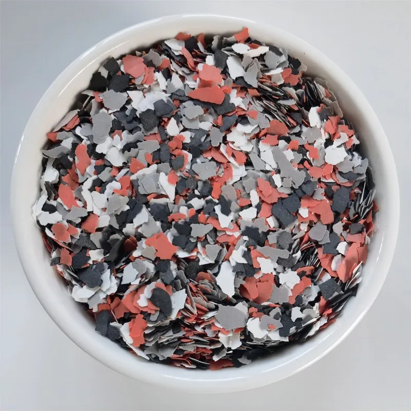 Colorful Epoxy Floor Flake Chips Vinyl Epoxy Flake For Garage Flooring