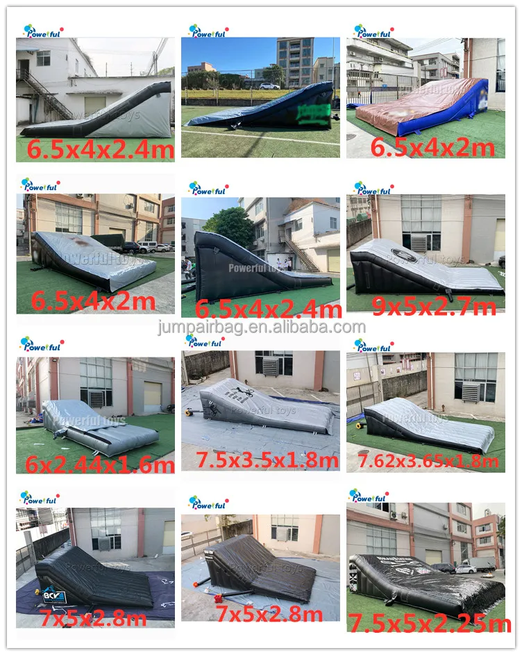 Bmx Inflatable Ramp 1.8m Height Inflatable BMX/MTB Mountain Bike Ramp Airbag Landing ...