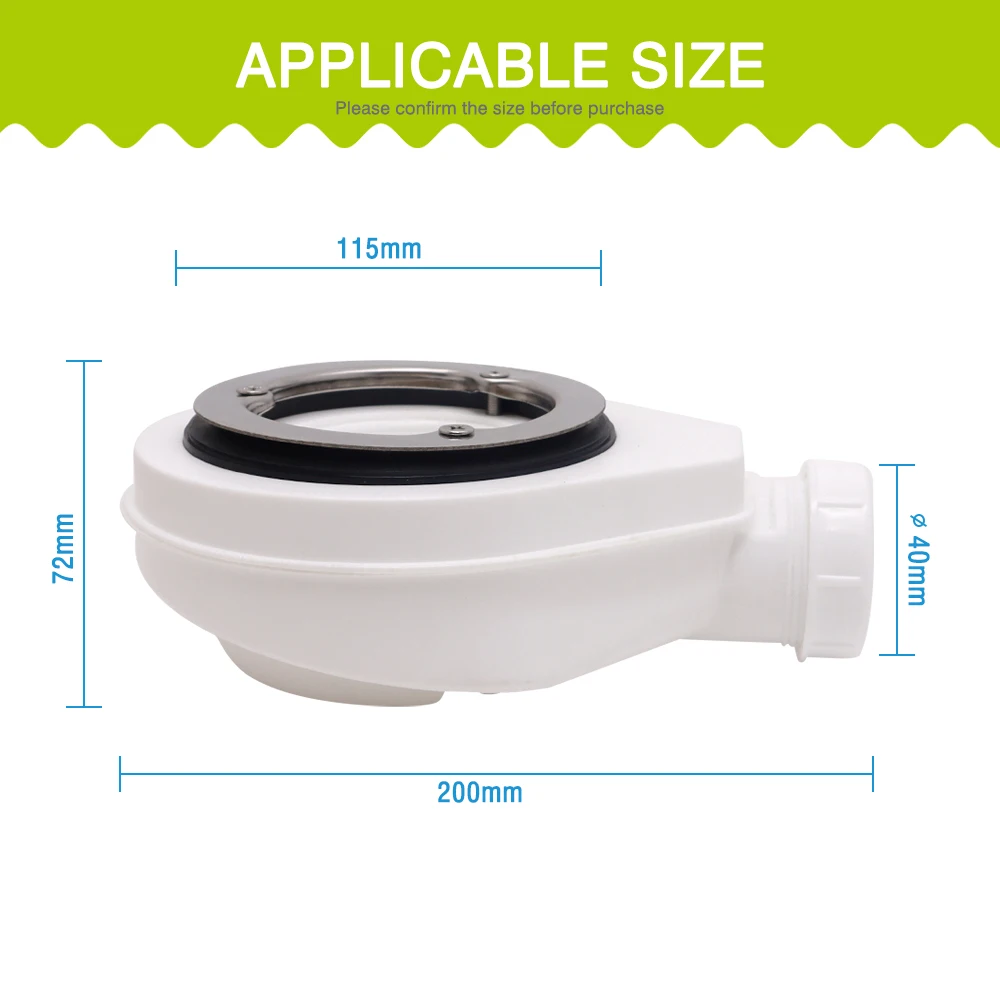 GUIDA 718002 71800201 Fast Flow Easy Clean Shower Enclosure Tray Waste Trap Tray Drain for Shower Tray