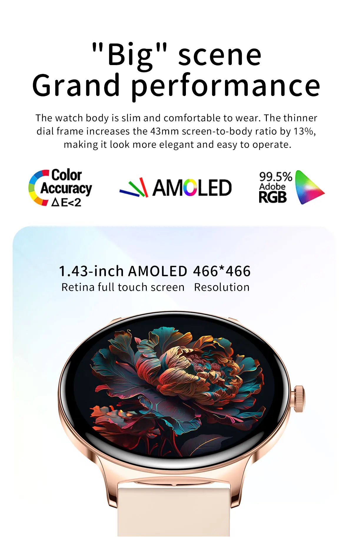 V89 Montre Connecte AMOLED Screen Smart Watch GPS Sport Oraimo Ultra Business Relojes Android Fashion Smart Watch for Lady