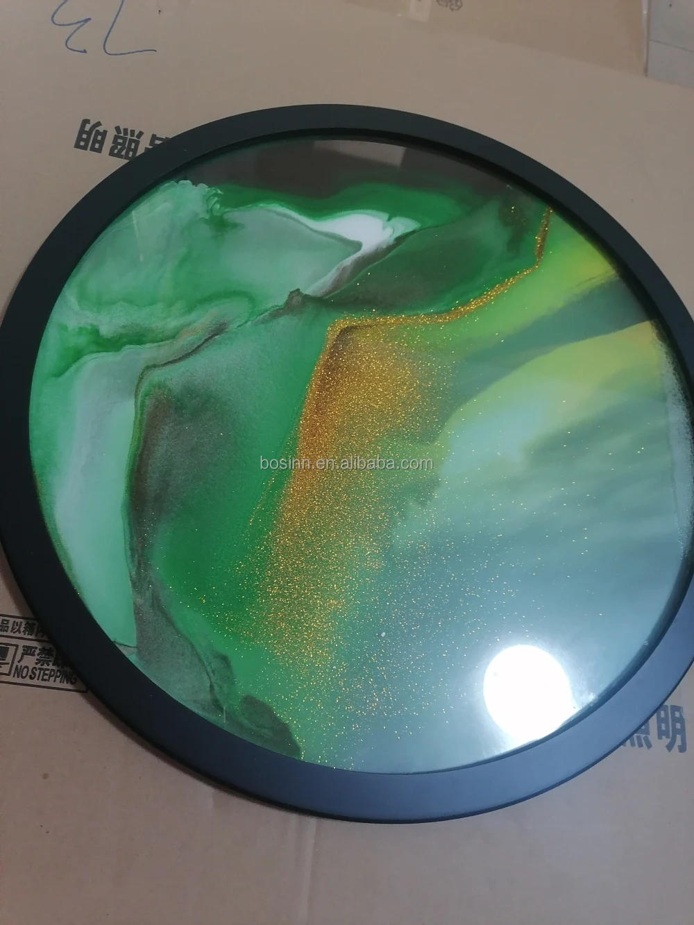 Hanging Circular Wallmounted Quicksand Painting Decor Moving Sand Art Picture Deep Sea Dynamic