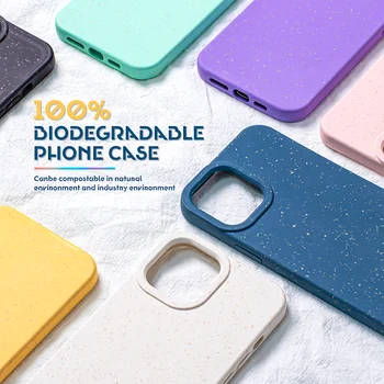 2022 Hot Sale Luxury Eco Friendly 100% Compostable biodegradable Phone Cases for iphone 13 14 pro max Custom Mobile Cover
