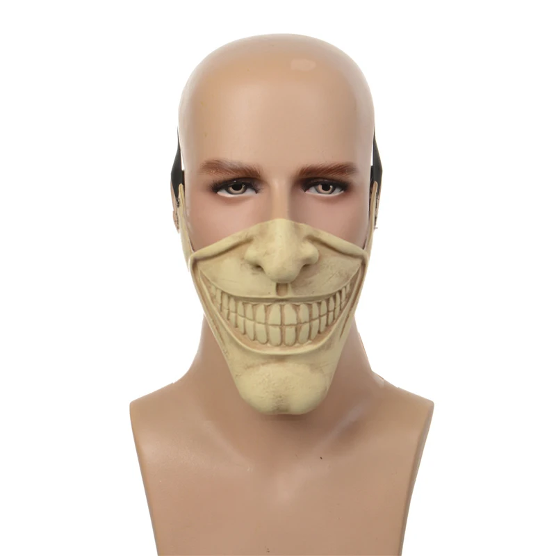 ブラックフォンマスク ハロウィン用ラテックス半顔マスク