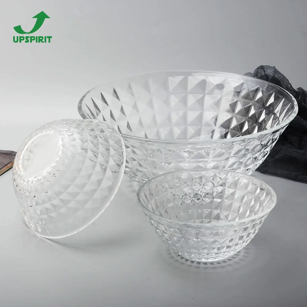 Dinning Glass Tableware Glass Mixing Bowl Salad Bowl Set