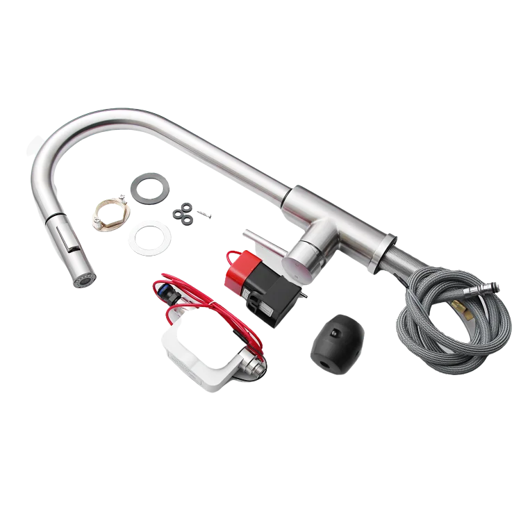 Pulldown Kitchen Sink Faucet Automatic Induction Noncontact Hot And