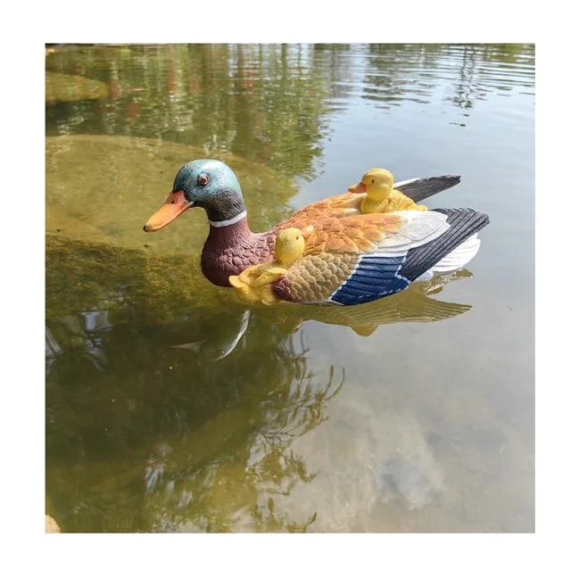 Promotional Outdoor Resin Duck Statue Animal Figurine for Garden Decoration Floating Pond Decoration