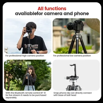 Multifunctional Lightweight Mobile Tripod Travel Photography Twist Lock Tripod Height Adjustable 5-Sec Camera Phone Tripod detail image