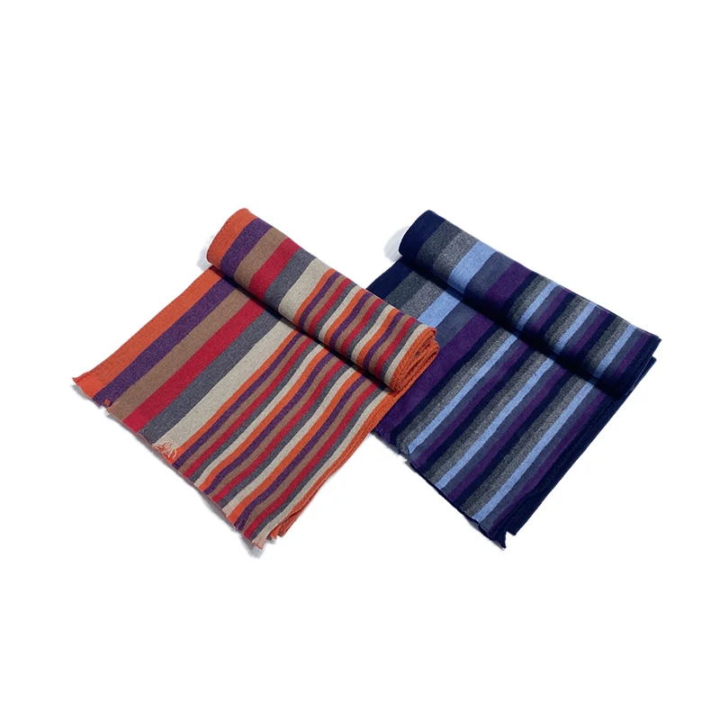 stripe polyester viscose winter multi-color fashion women scarf