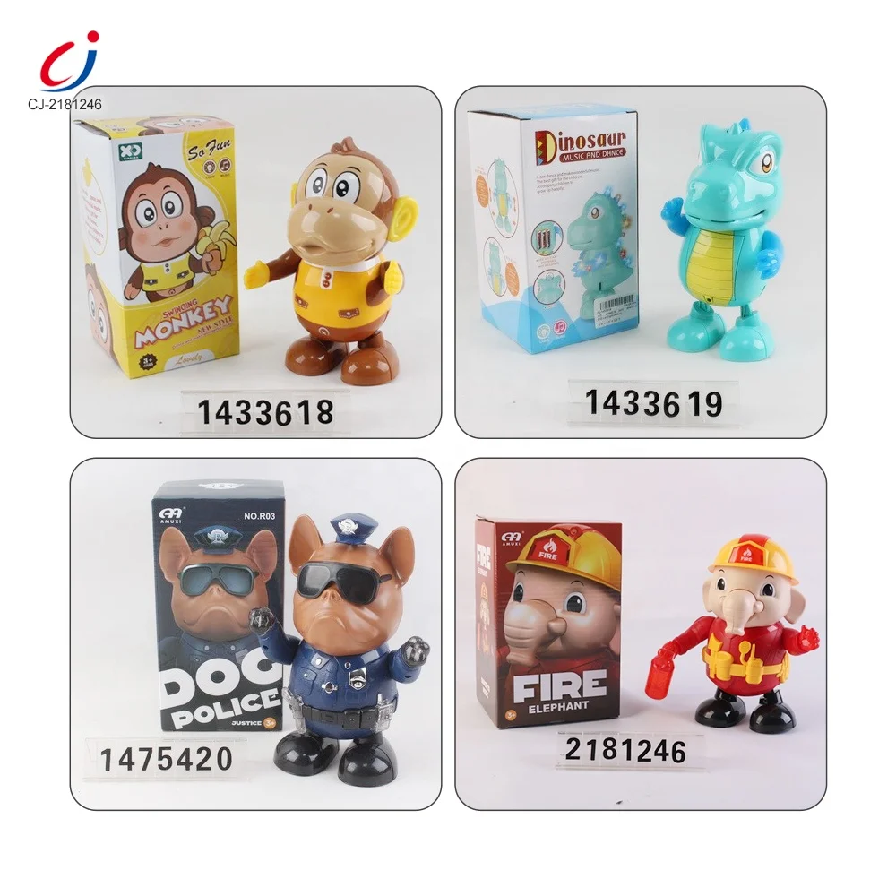 Chengji Zoo Animals Plastic Elephant Toys Battery Operated Lighting Music Function Cartoon Electric Elephant Toys for Kids