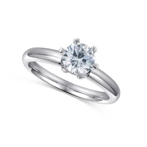 Classic Design 1CT Natural Diamond Ladies Promise Ring White Gold Wedding Engagement Rings for Women