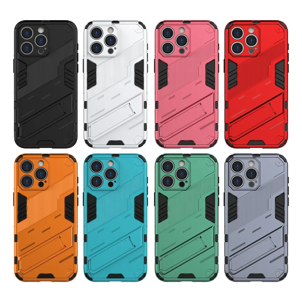 Funda de teléfono móvil con soporte magnético para iPhone 16 15 14 13 12 11 Plus Pro Max, a prueba de golpes 2 en 1, funda híbrida de armadura  