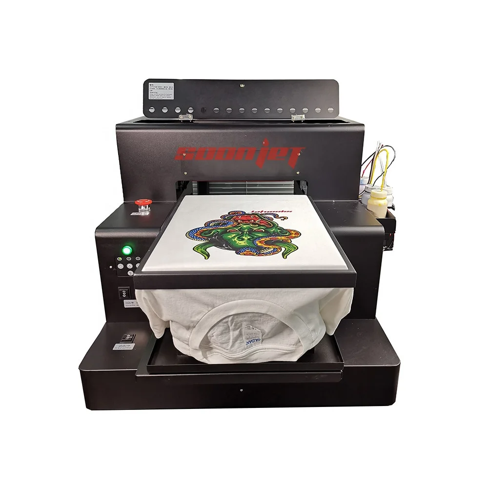 A3 Flatbed DTG Printer for T-Shirt, Canvas Shoes, and Bag Inkjet Printing  Machine
