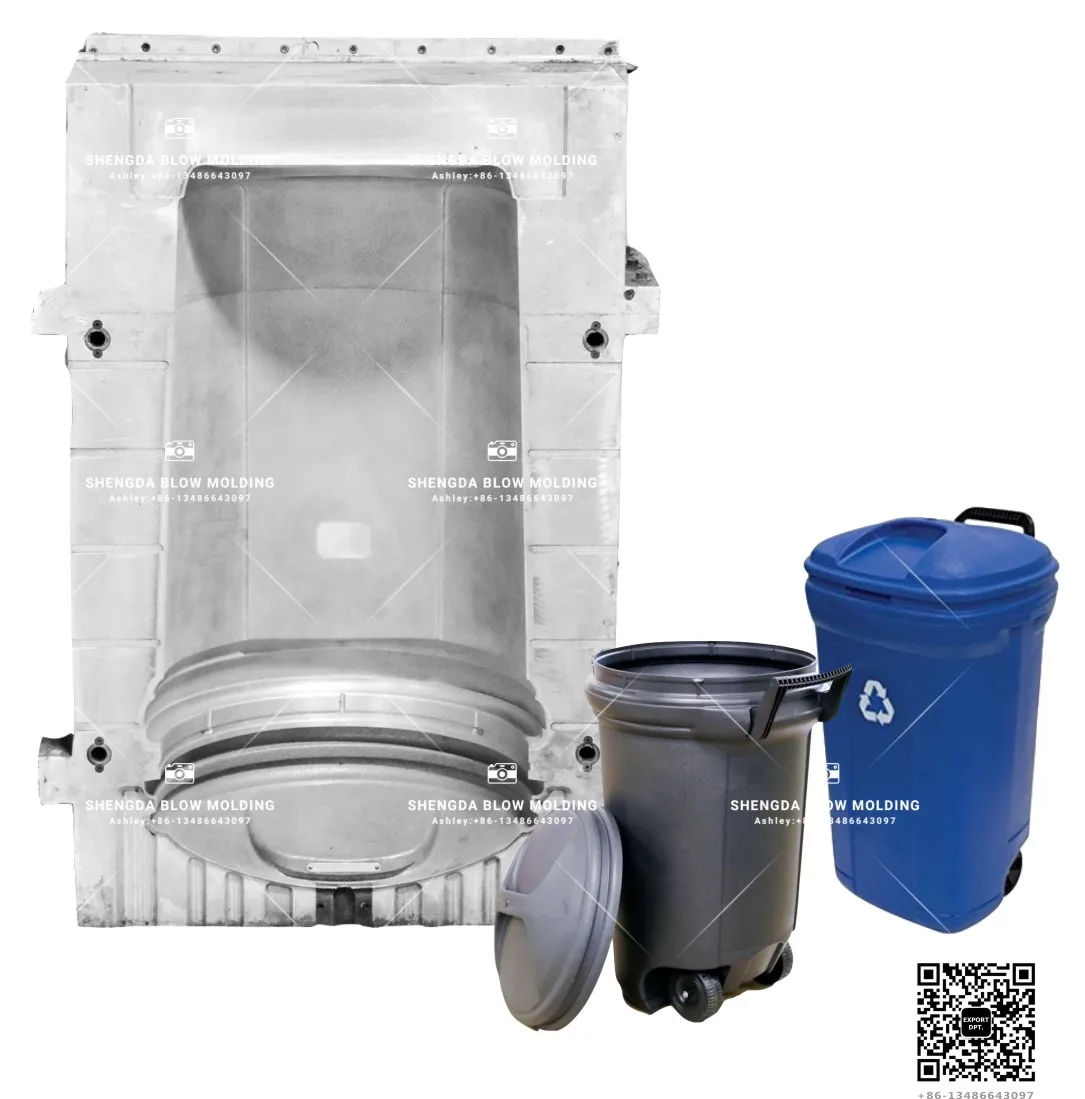 HDPE Plastic Blow Waste Bin Can Mould Blowing Trash Can Mould Garbage Bin Blowing Mold Waste Bin Can