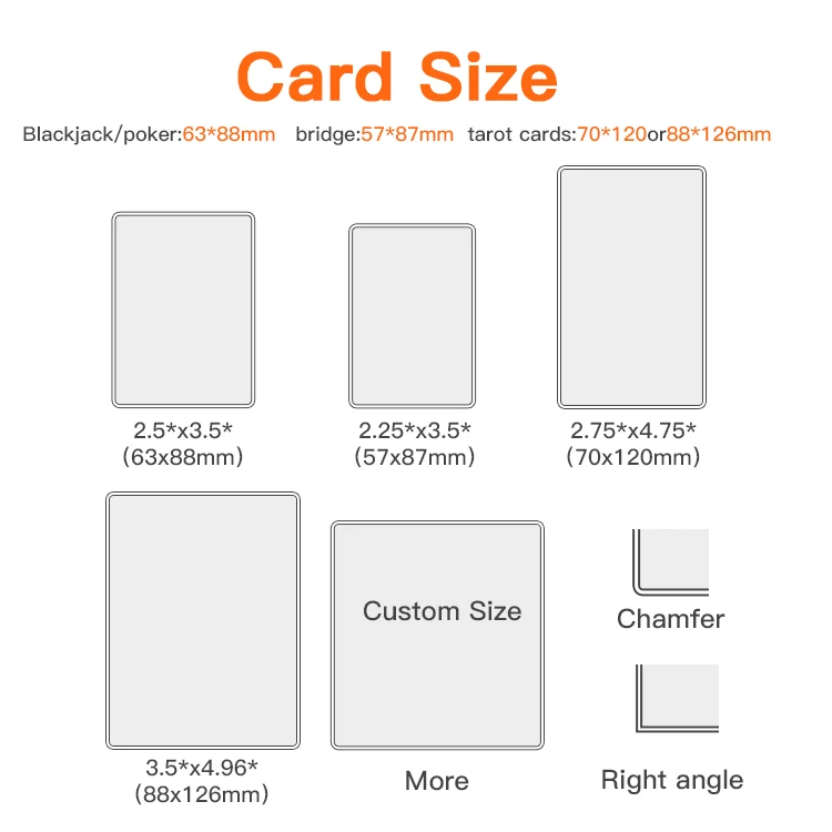 Customized Offset Printing Custom Standard Size Playing Cards Deck