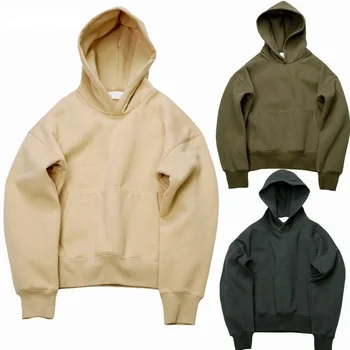2021 High quality 100% cotton 400gsm heavyweight wholesale blank custom fleece pullover oversized men's hoodies