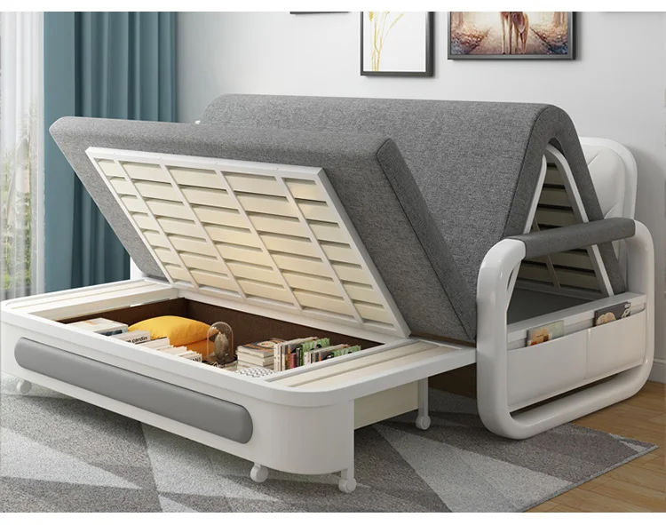 High Quality Pull Out Sofa Bed With Armchair Three Seats Couch