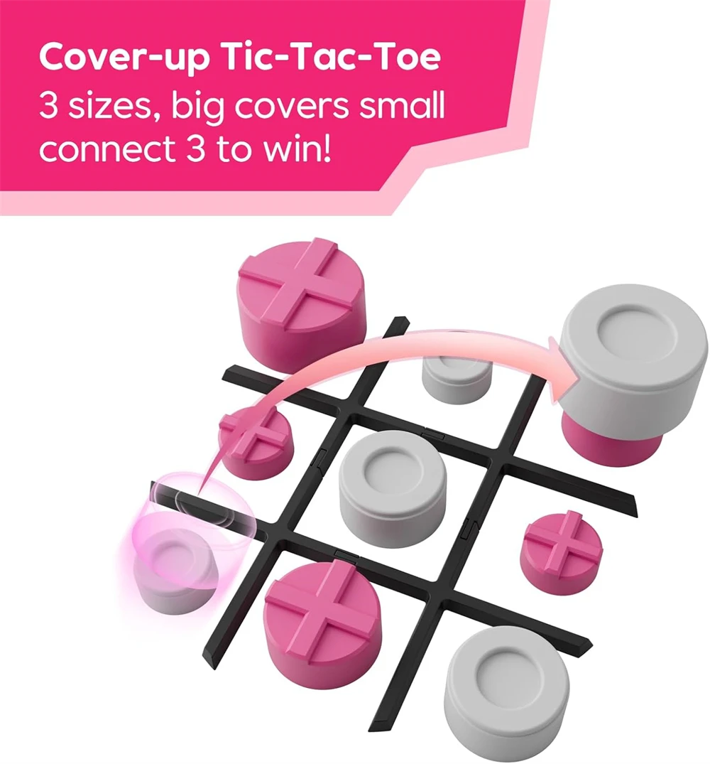 GiiKER Tic Tac Toe Bolt Game 3 in 1 Handheld Puzzle Game Travel Games for Kids and Adults Birthday Gifts