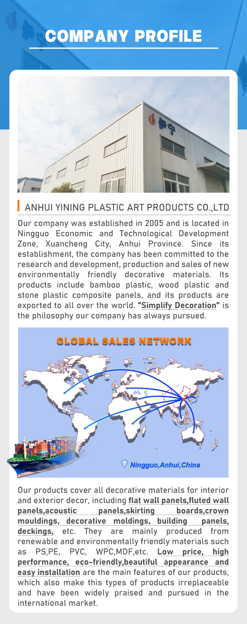 Yining Hollow Pvc Wall Panel Manufacturer Waterproof Pvc Ceilings And