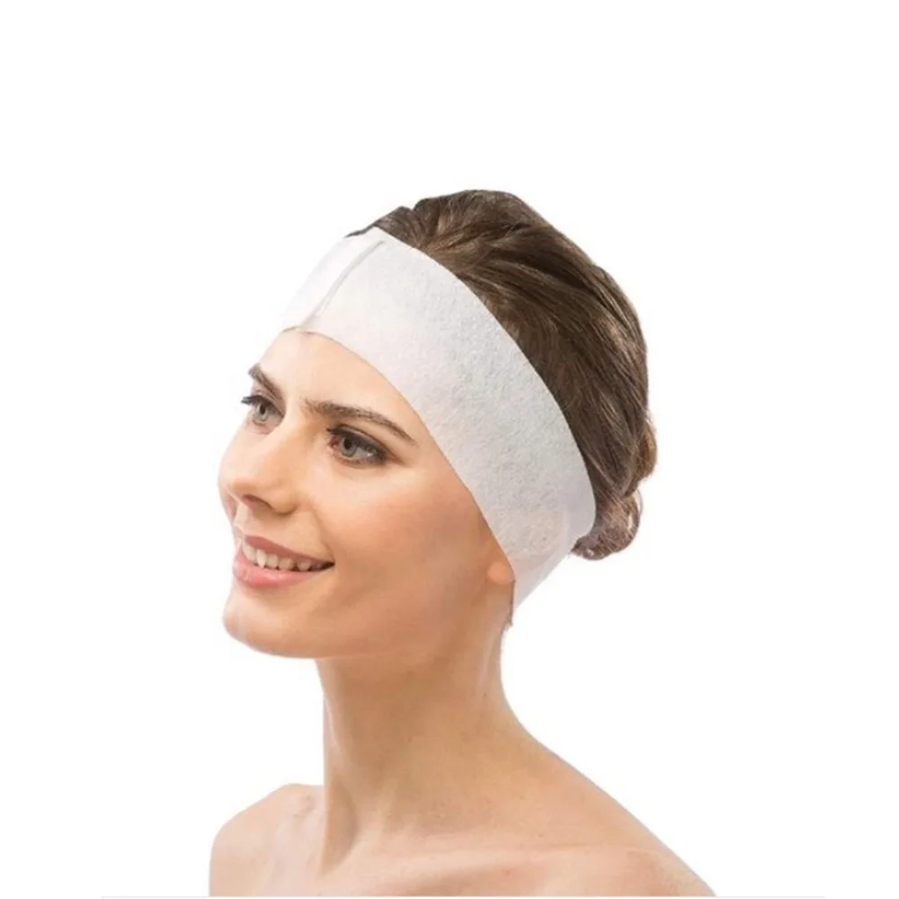 Non Woven Disposable Hair Band White Spa Hotel Woman Disposable Stretchable  Headband With Closure - Buy Disposable Stretchable Spa Facial Headbands  Disposable Stretchable Headband With Closure,Disposable Headband Custom  Food Industry Non Woven