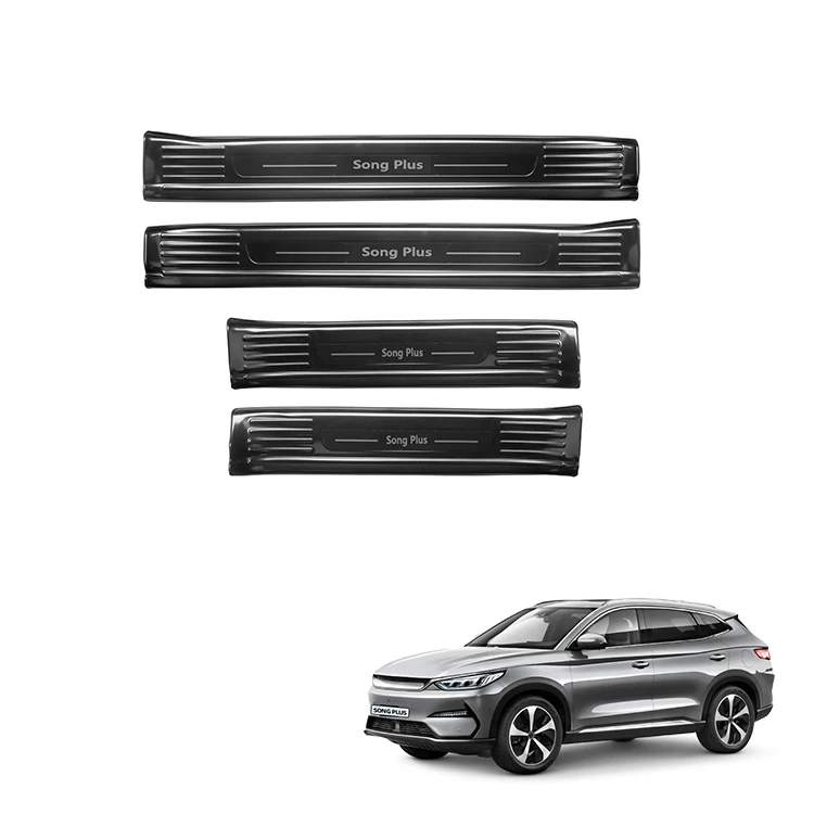 Inner Door Sill Guard Stainless Steel Threshold Guard Plate Step Sill Protection For BYD Song Plus Door Edge Protective