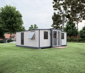 Prefabricated modular double wing folding container house mobile home 20ft 40ft with bedroom toilet