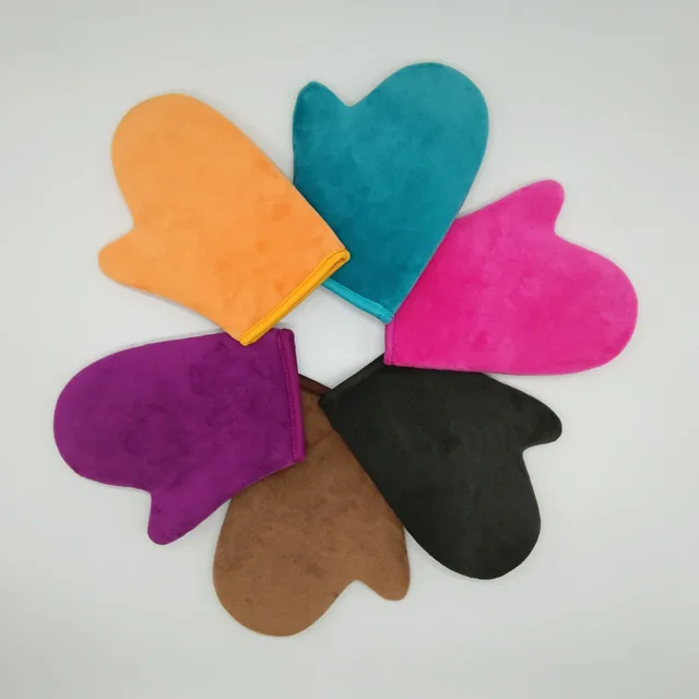 2022 Amazon полный уход за кожей с принтом, мягкий бархатный двухсторонний аппликатор для самозагара, загар, рукавица