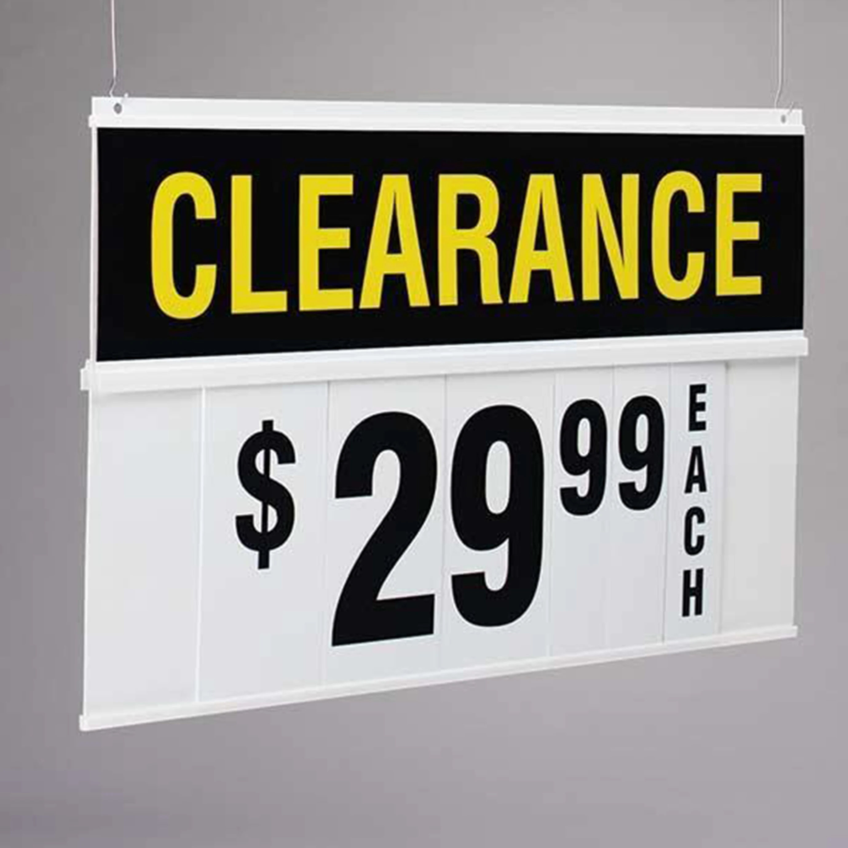 Gondola Top Sign Brackets With Display Spiral Number Pads