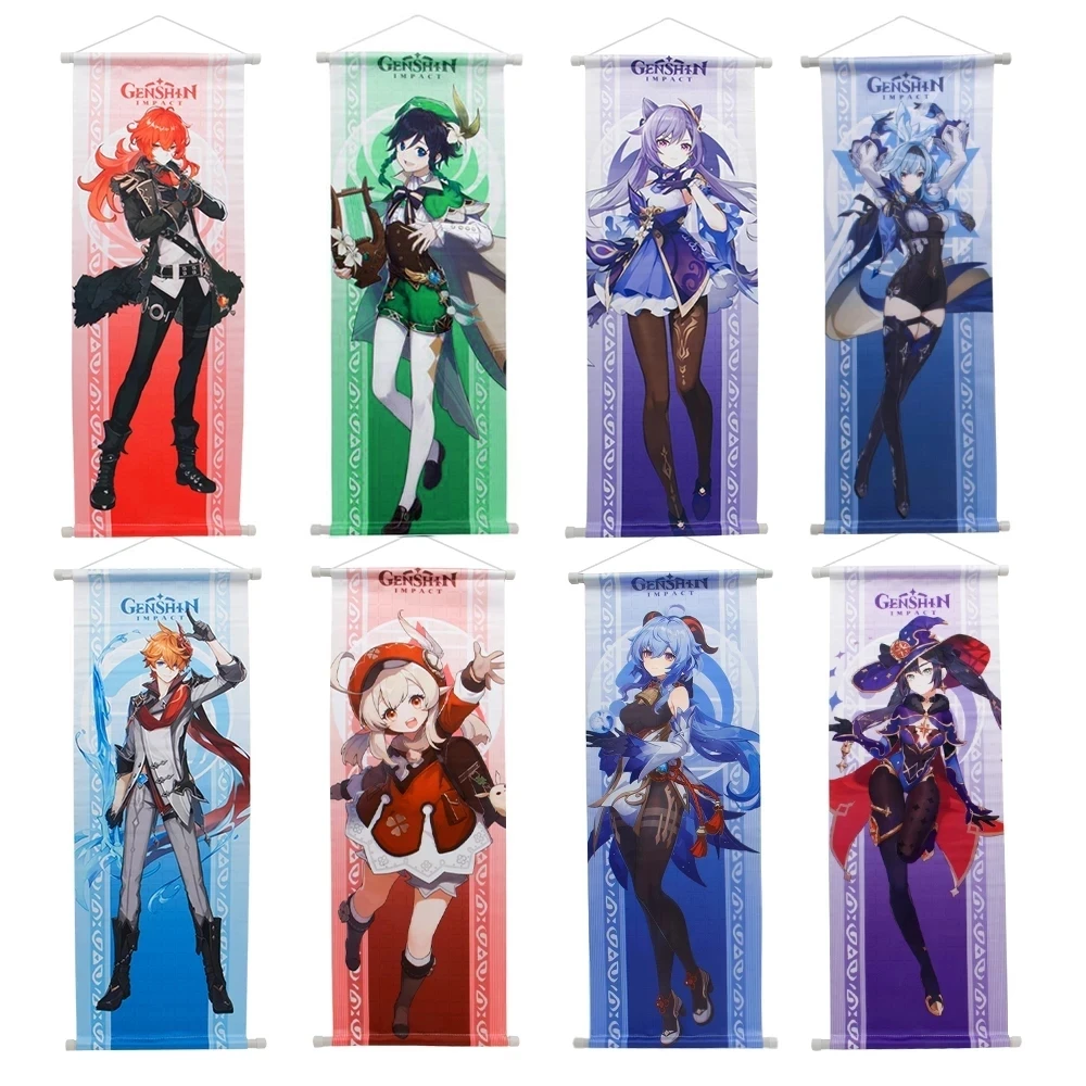 New Game Anime Scroll Poster Kawaii Heroes Hanging Painting Genshin Impact  Wall Art - Buy Genshin Impact Wall Art Product on Alibaba.com