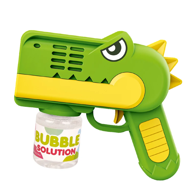 Multi Holes Light Up Electric Dinosaur Bubble Maker Machine Guns For