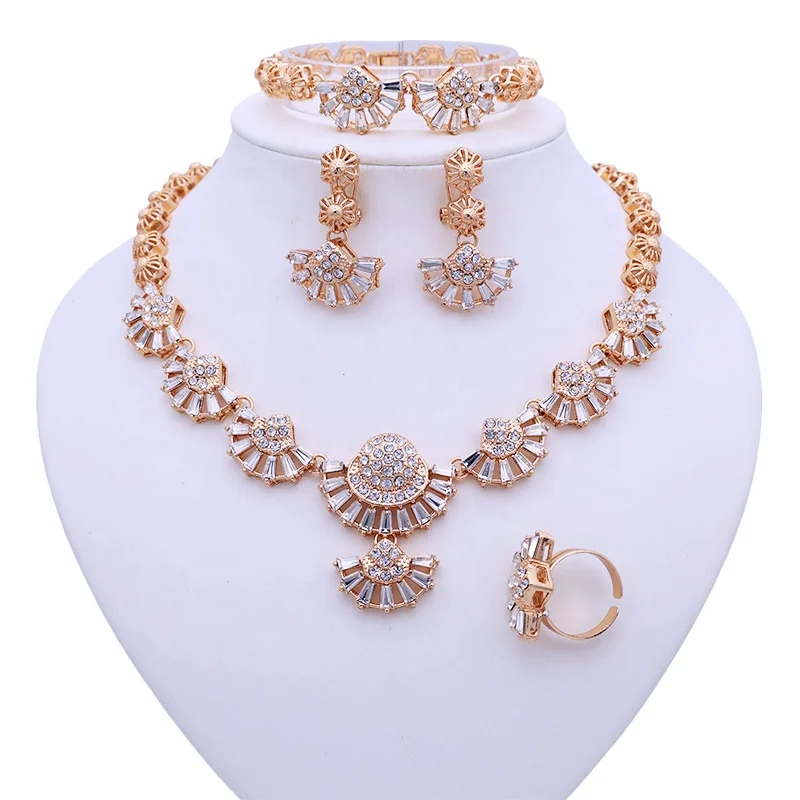 TY0268 African Hot Sale Luxury 4pcs Full Set Jewellery Set