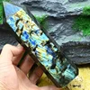 Blue flashy labradorite tower