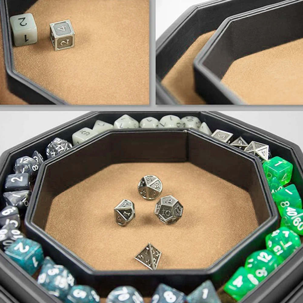 Custom Wooden Dice Tray Dnd Pu Leather Dungeons And Dragons Dice Tray