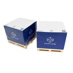 Custom Full Color 9*9cm Sticky Note Cube Self-Adhesive with Wooden Pallet Offset Paper Material for Gift