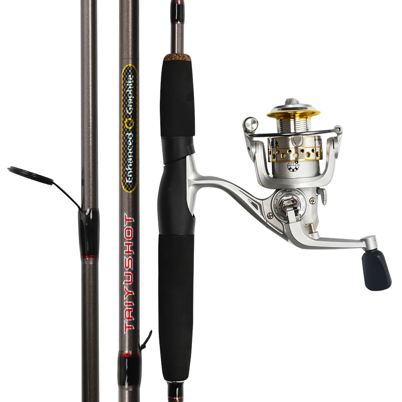 1.8m,2.1m fiberglass fishing rod and spinning